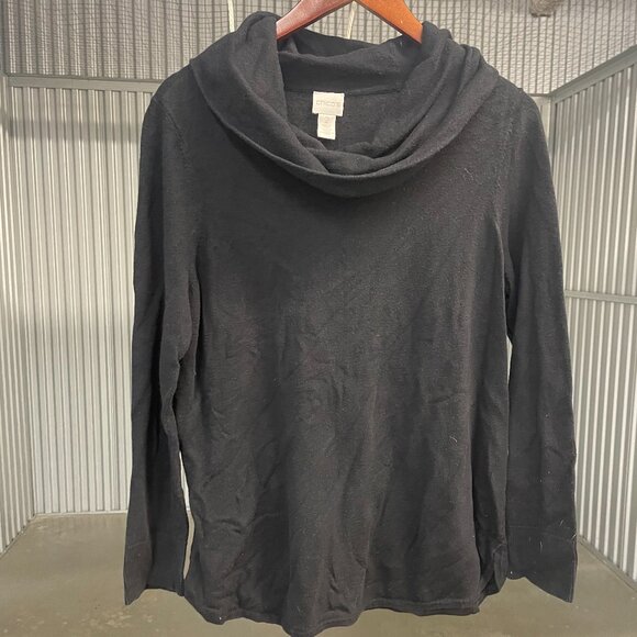 Chico's Black Sweater Size 2 - Picture 1 of 4
